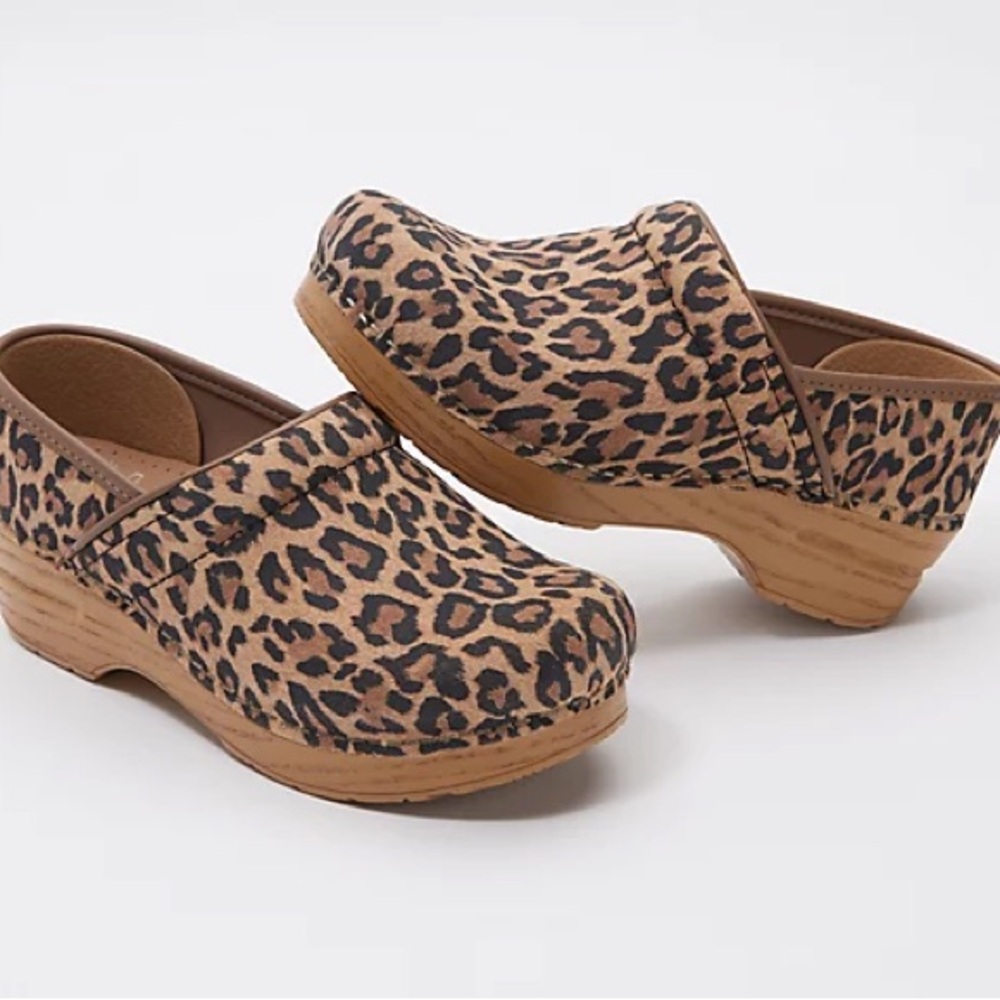 Dansko Leopard Clogs - Size 36